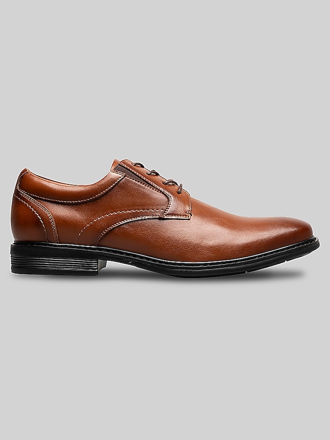 Nunn Bush Men's Stark Leather Plain Toe Oxfords , Cognac / Tan