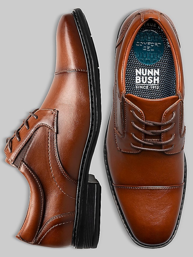 Nunn Bush Stark Leather Cap Toe Oxfords