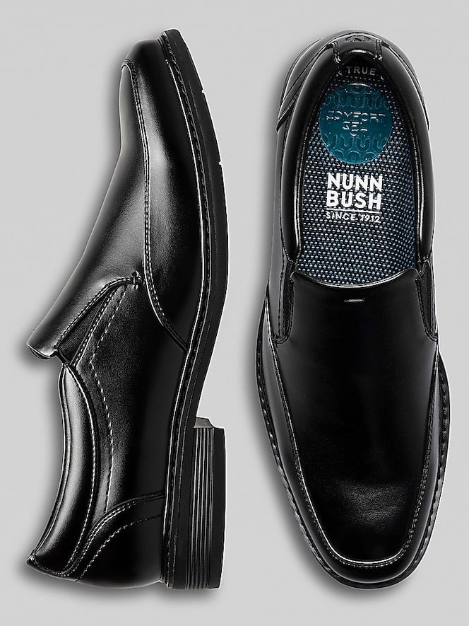 Nunn Bush Stark Leather Moc Toe Slip-On Shoes