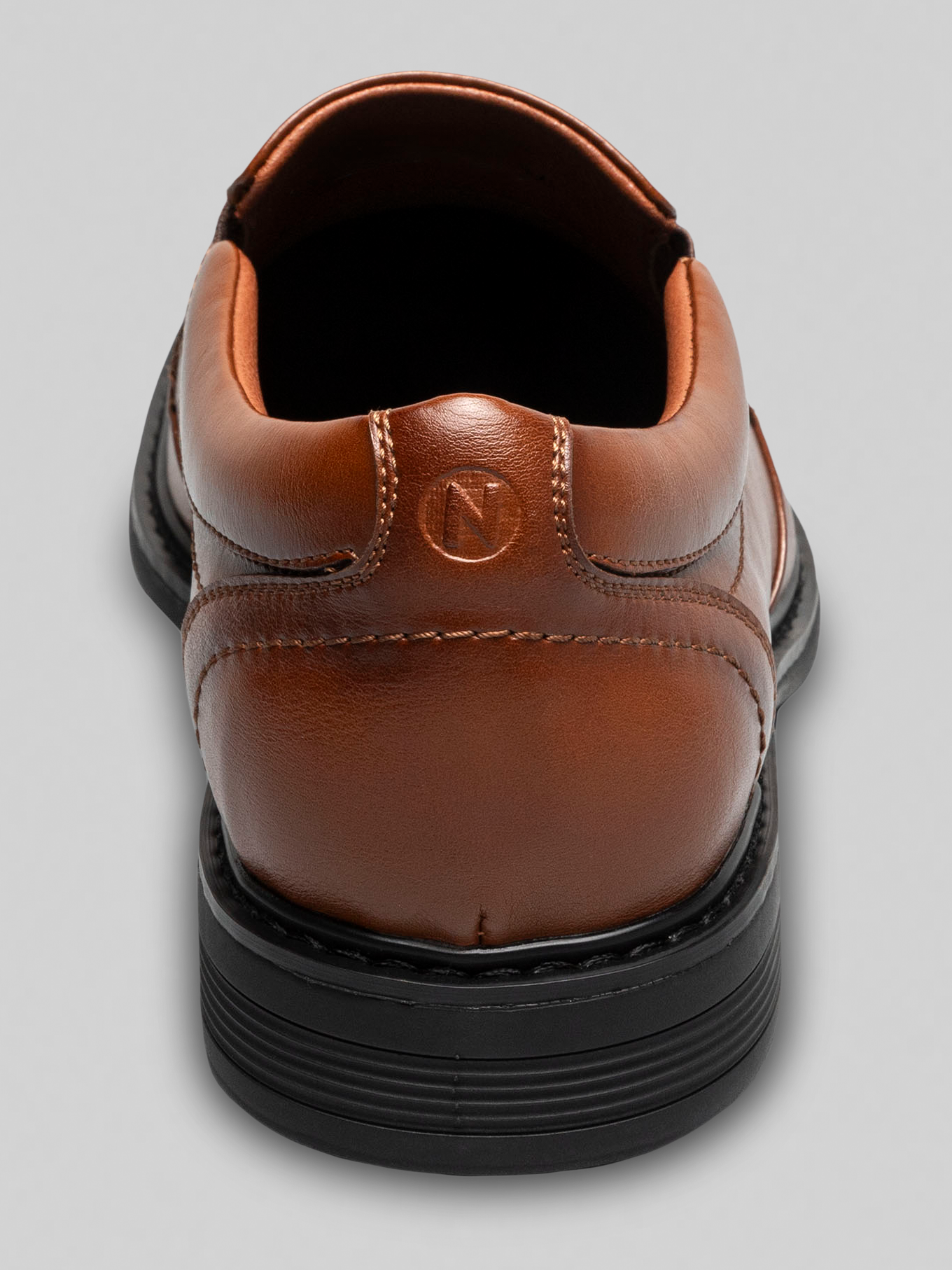 Nunn Bush Stark Leather Moc Toe Slip-On Shoes, Black | Dress Shoes