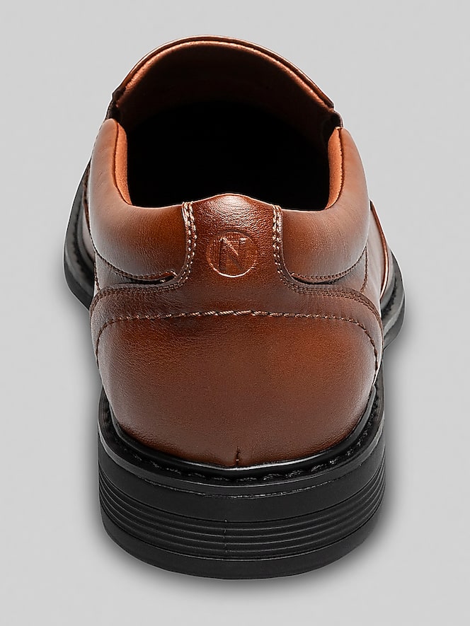 Nunn Bush Stark Leather Moc Toe Slip-On Shoes, Cognac - Image 5 of 8