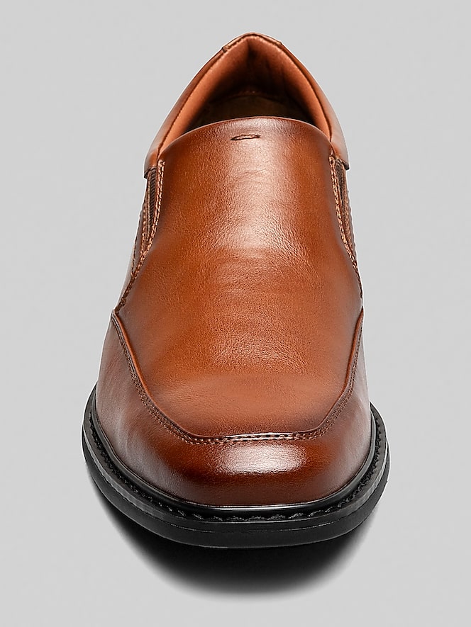 Nunn Bush Stark Leather Moc Toe Slip-On Shoes, Cognac - Image 6 of 8