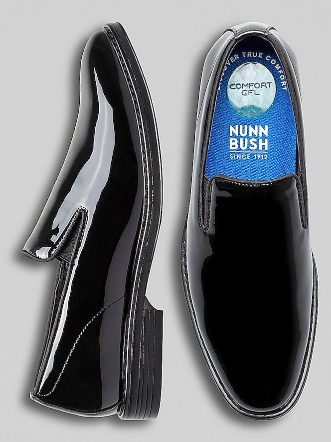 Nunn Bush Centro Formal Flex Plain Toe Slip-On Dress Shoes