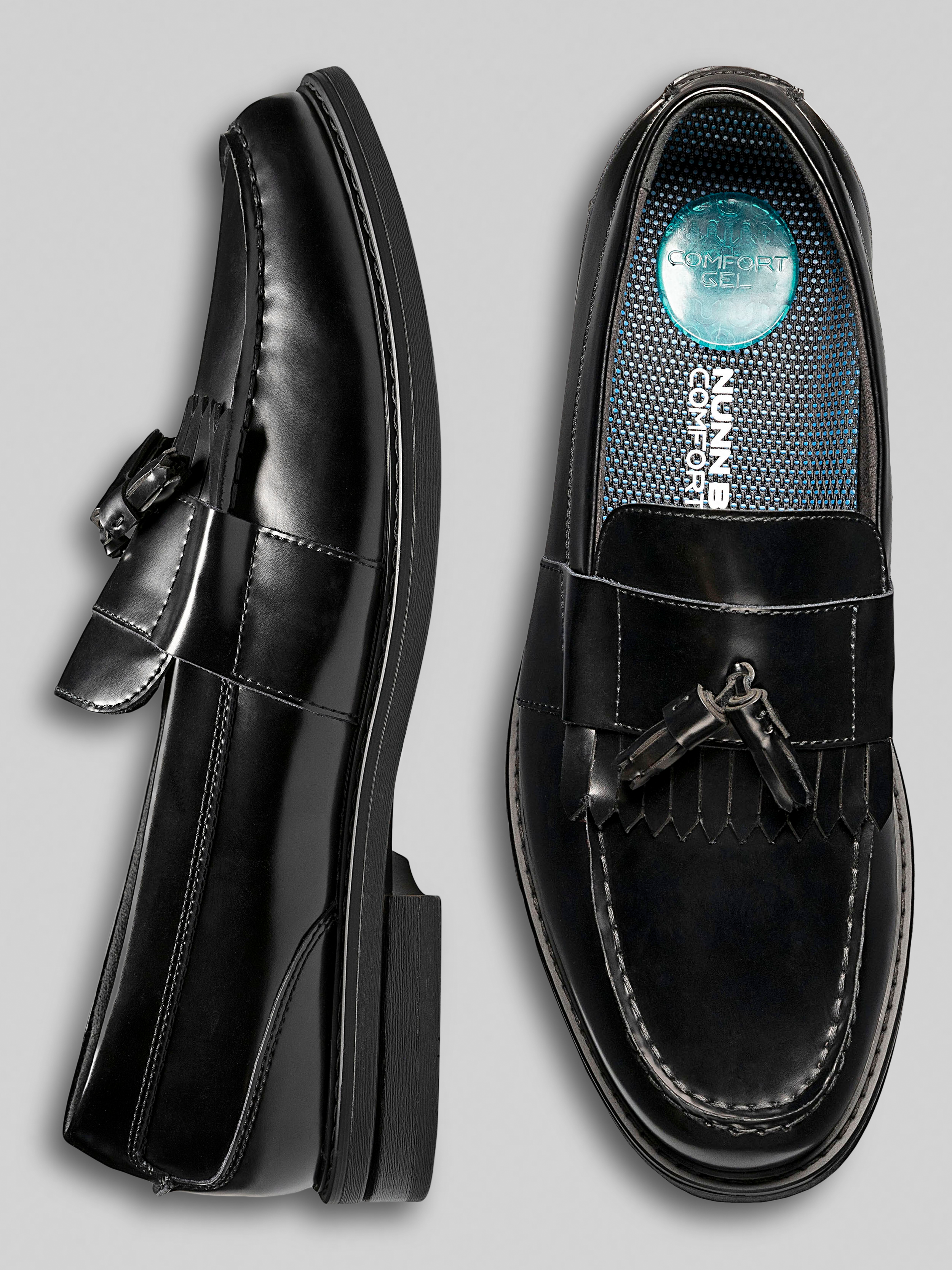 Keaton Leather Moc Toe Tassel Slip-On Shoes