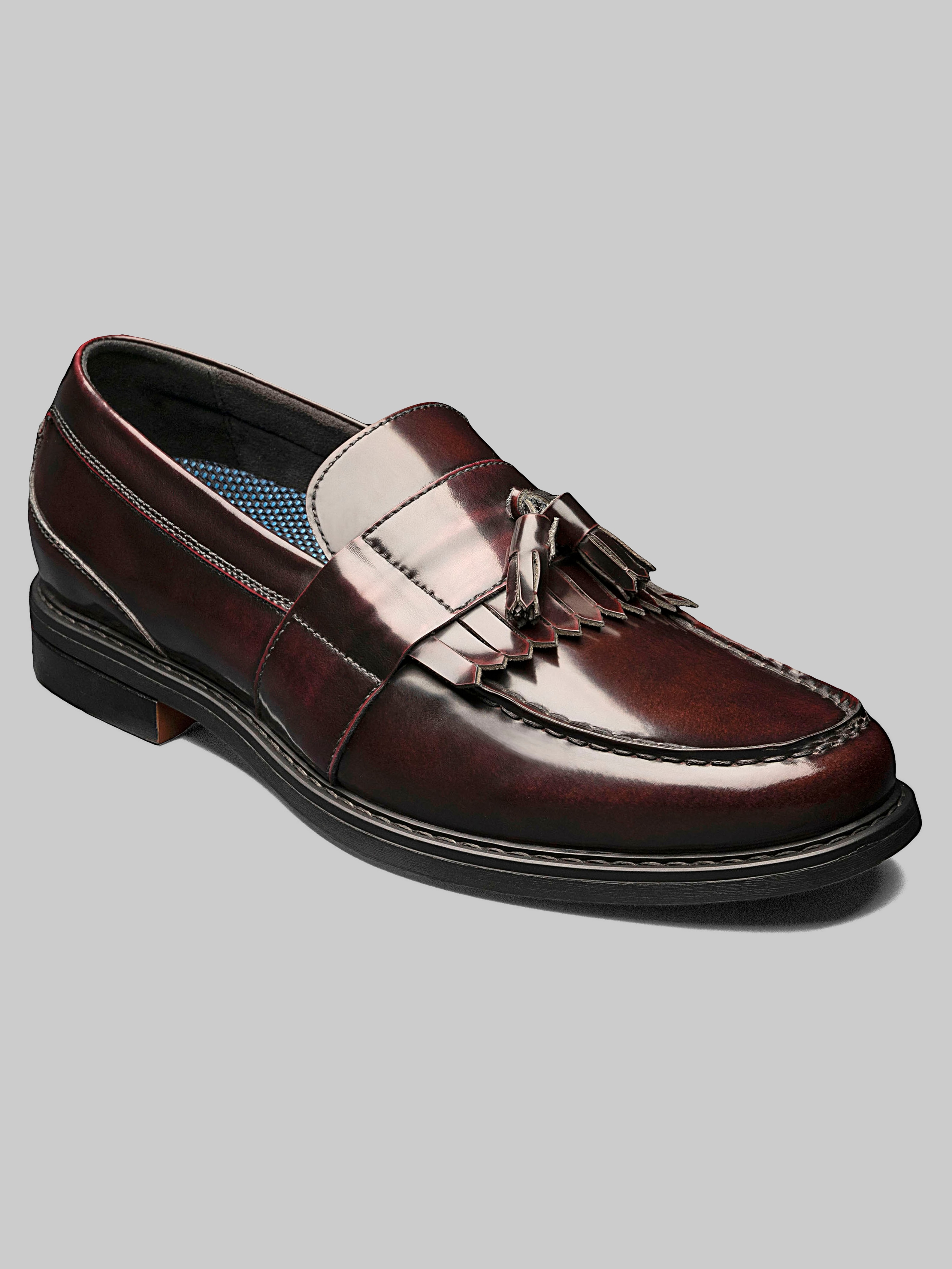 Keaton Leather Moc Toe Tassel Slip-On Shoes