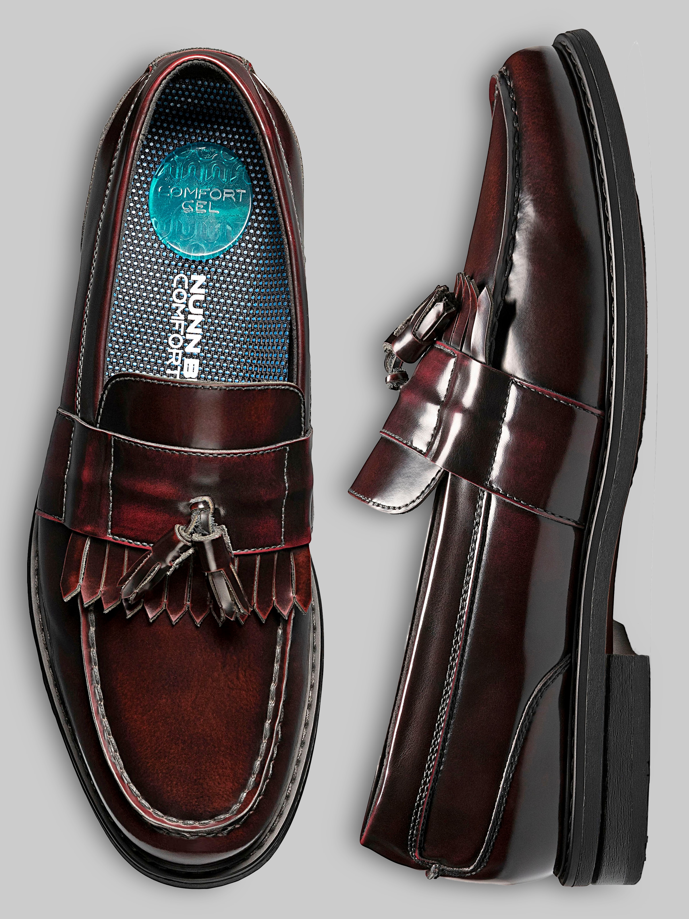 Keaton Leather Moc Toe Tassel Slip-On Shoes