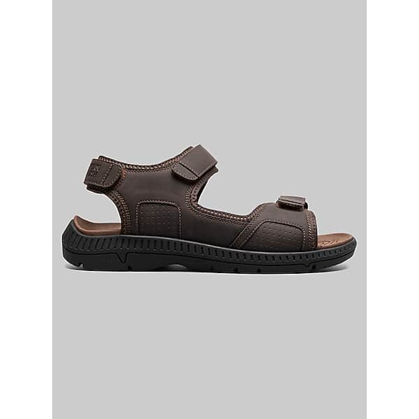 Nunn Bush Men's Laguna 3-Strap River Sandals Brown - Size: 12 WIDE