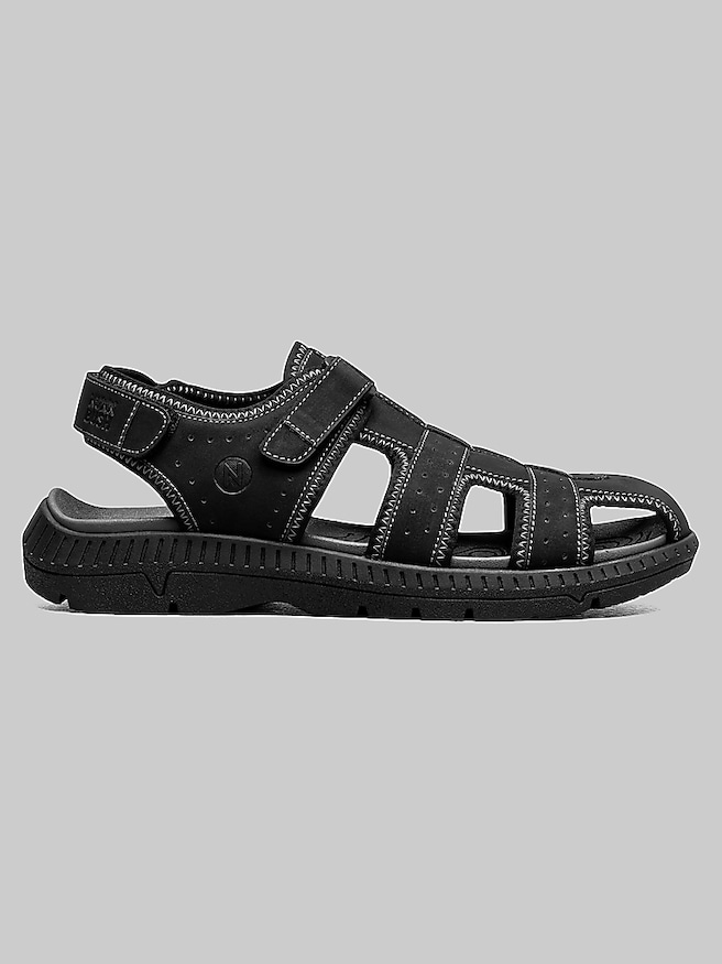 Nunn Bush Men's Laguna Closed Toe Fisherman Sandals , Black