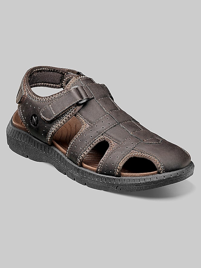 Nunn Bush Laguna Closed Toe Fisherman Sandals, Brown - Image 2 of 8
