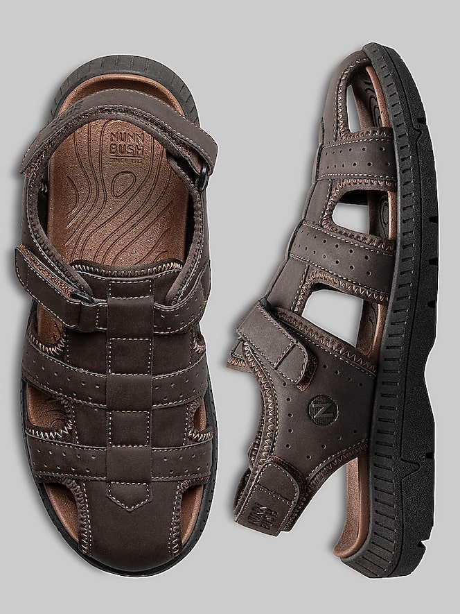 Nunn Bush Laguna Closed Toe Fisherman Sandals, Brown - Image 4 of 8