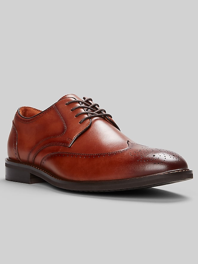 Stacy Adams Bennett Wingtip Oxfords, Tan - Image 2 of 6