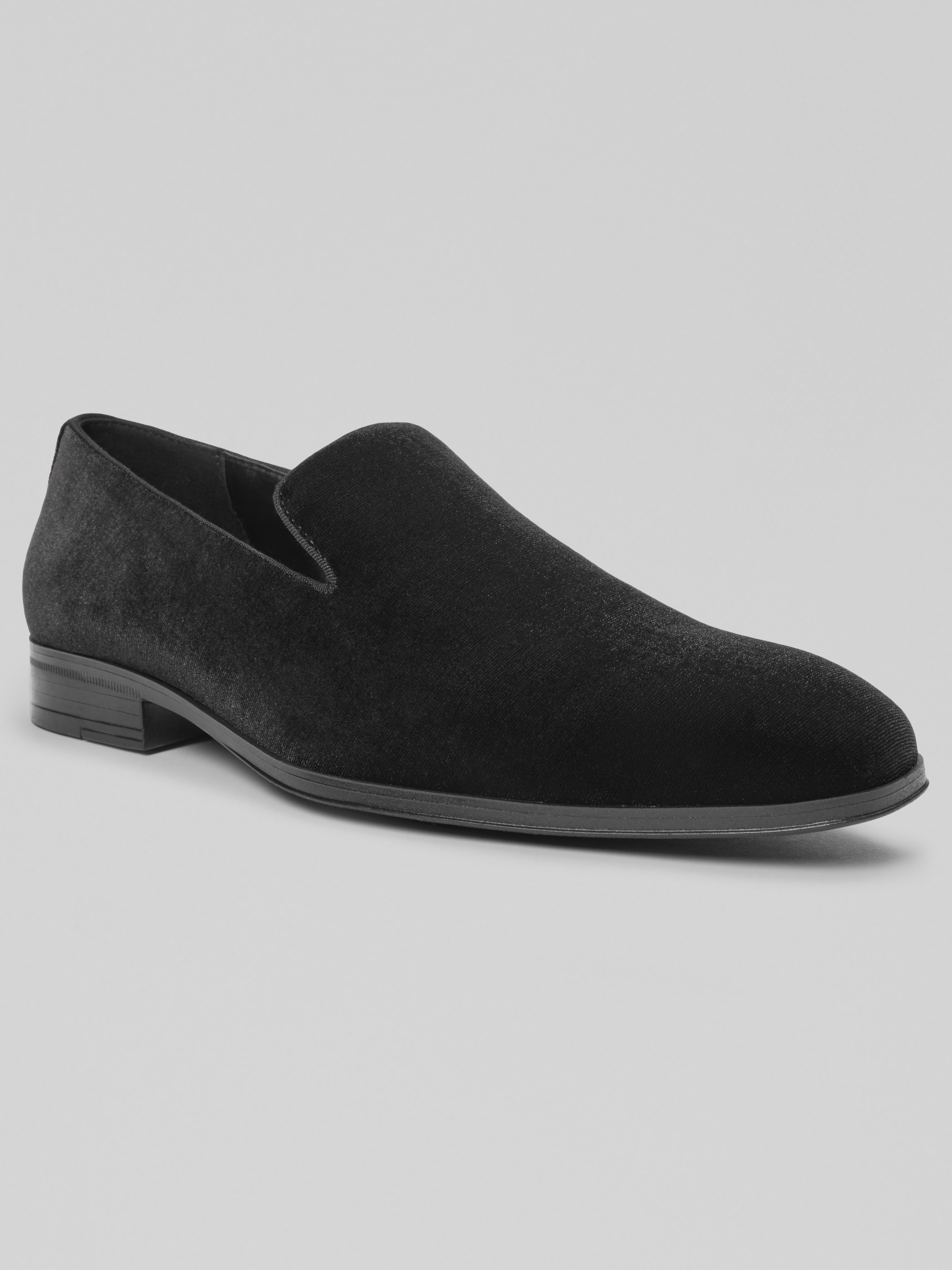 Savian Plain Toe Velour Formal Loafers