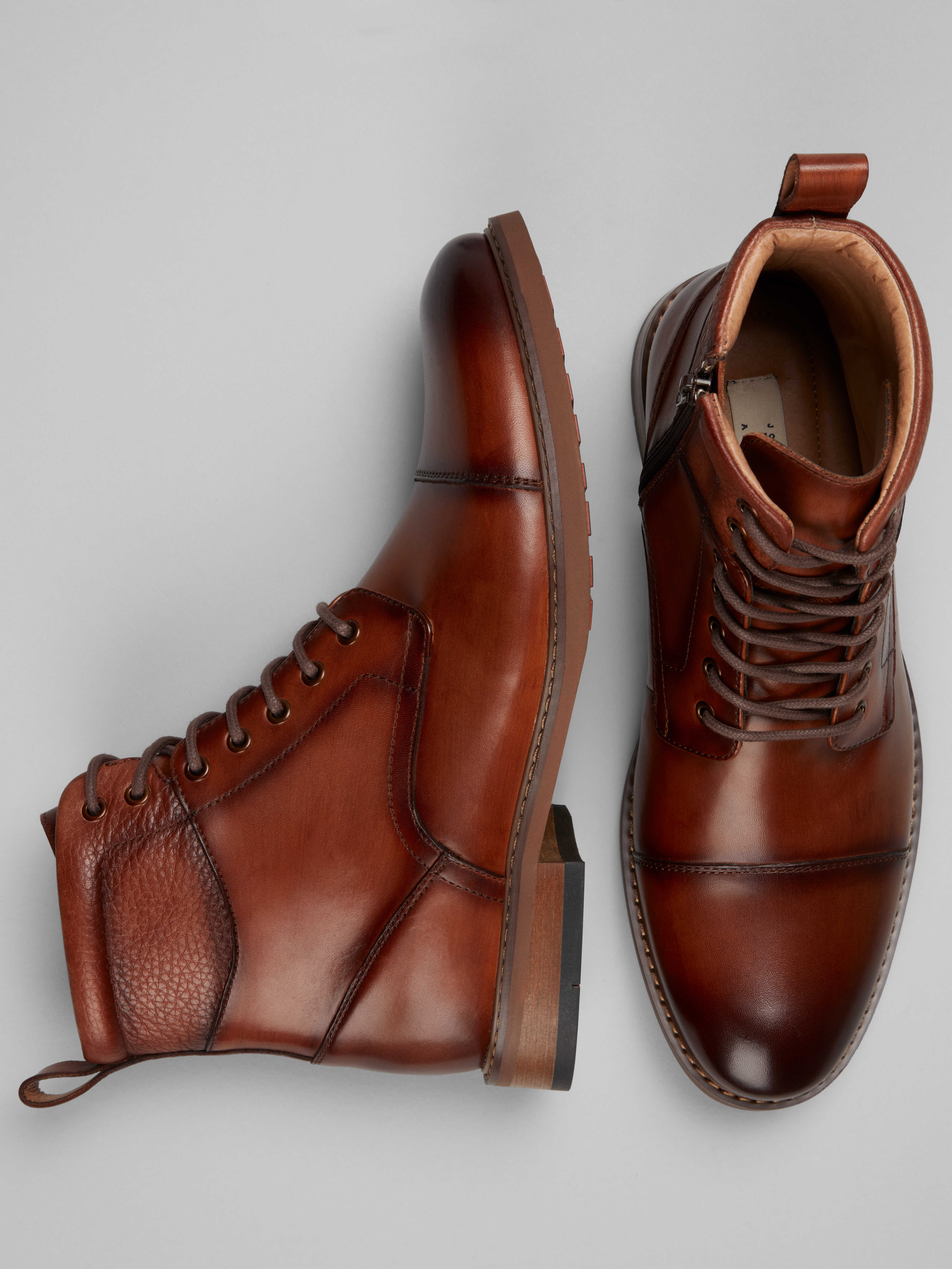 Alan Cap Toe Inside Zipper Ankle Boots