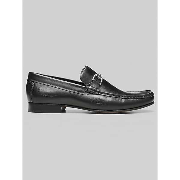 Donald Pliner Men's Bit Toe Leather Loafers Black - Size: 8 1/2 D-Width TMW432H85402