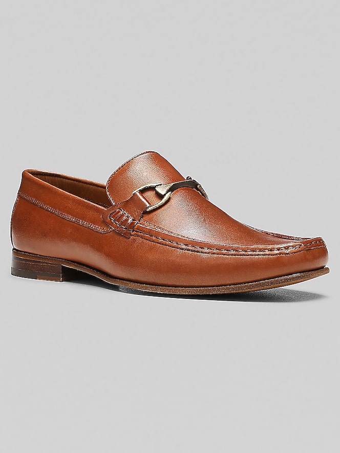 Donald Pliner Bit Toe Leather Loafers