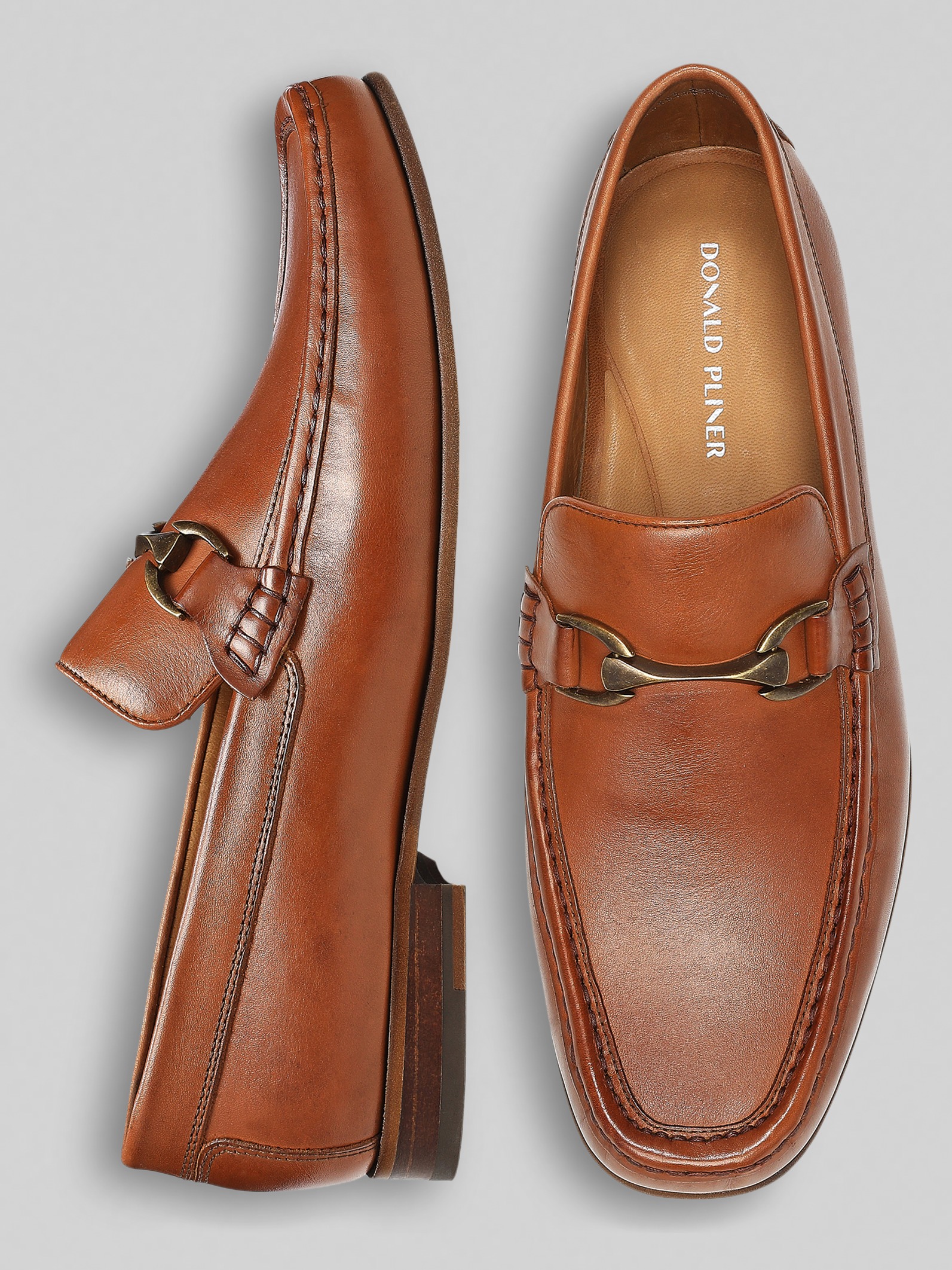 Bit Toe Leather Loafers