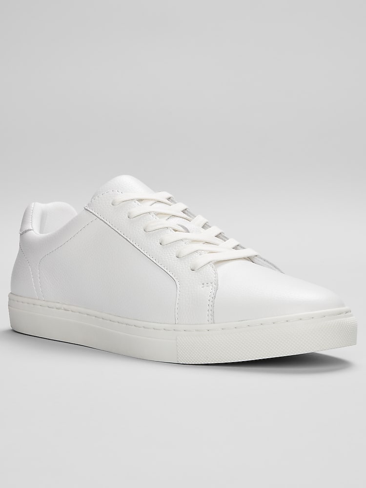 Awearness Kenneth Cole Pebble Grain Sneakers, White  display picture 2