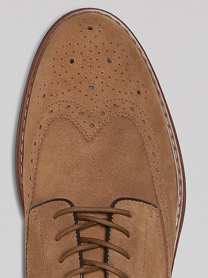 Joseph Abboud Hybrid Wingtip Suede Oxfords
