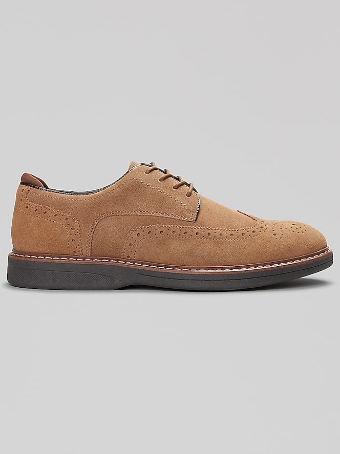 Joseph Abboud Hybrid Wingtip Suede Oxfords
