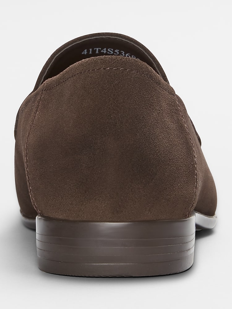 Joseph Abboud Deconstructed Penny Loafers, Chocolate Brown - Size