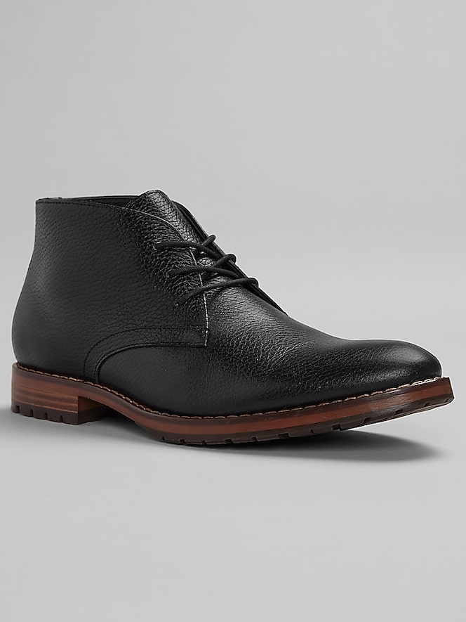 Joseph Abboud Pebbled Leather Chukka Boots