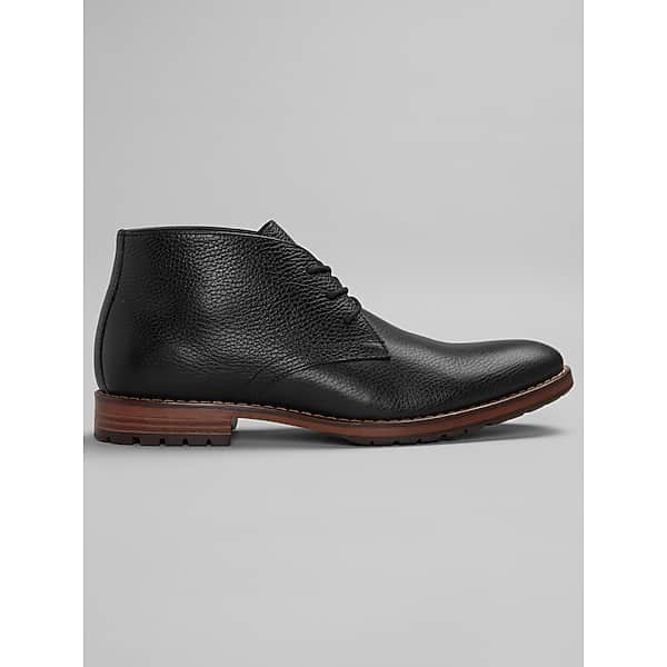 Joseph Abboud Mens Pebbled Leather Chukka Boots Black - Size: 9 D-Width