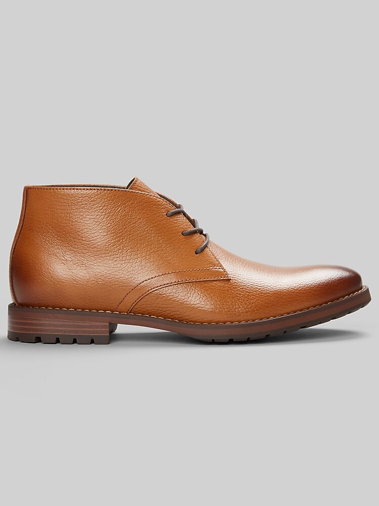 Joseph Abboud Pebbled Leather Chukka Boots, Tan | Boots  display picture 2