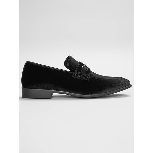 Pronto Uomo Men's Velvet Bit Slip On Shoe Black - Size: 10.5 D-Width - Only Available at Men's Wearhouse