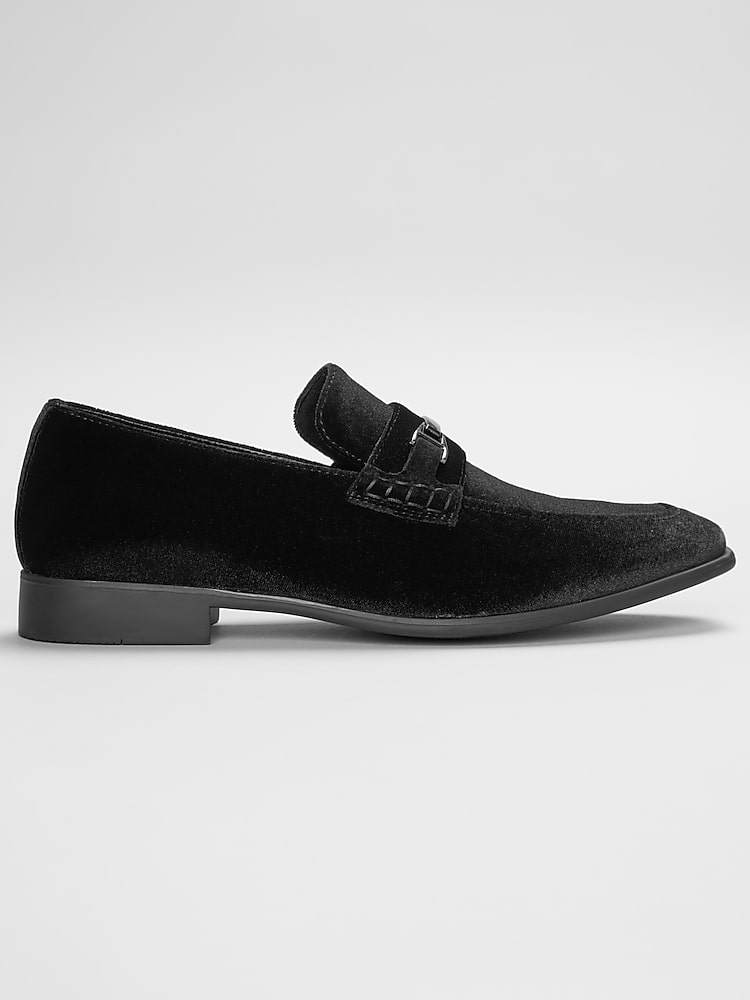 Pronto Uomo Velvet Bit Slip On Shoe, Black | Formal Shoes | Men's Wearhouse
