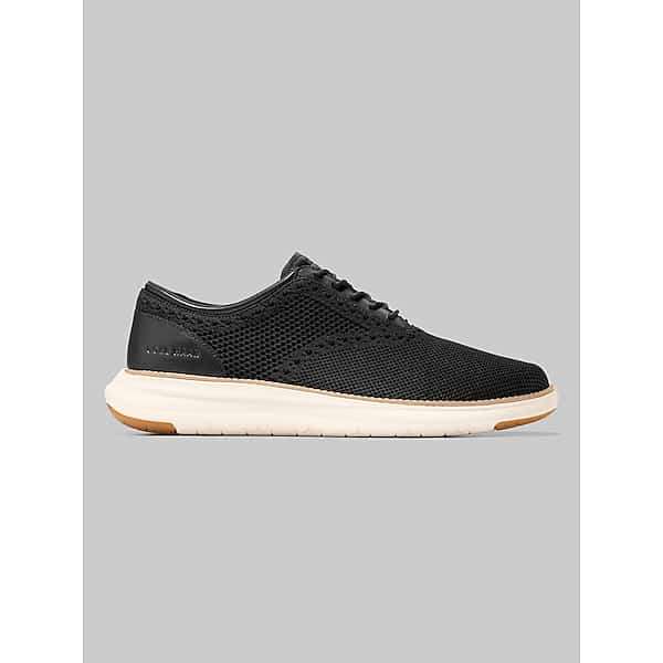 Cole Haan Men's Grand Remix Knit Oxfords Black / Ivory - Size: 8 D-Width TMW434M80414