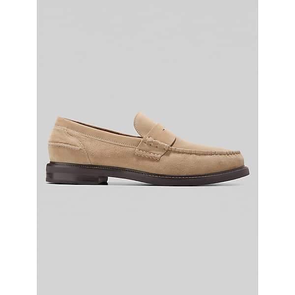 Cole Haan Men's Pinch Prep Suede Penny Loafers Birch Beige Suede - Size: 13 D-Width TMW434R30407