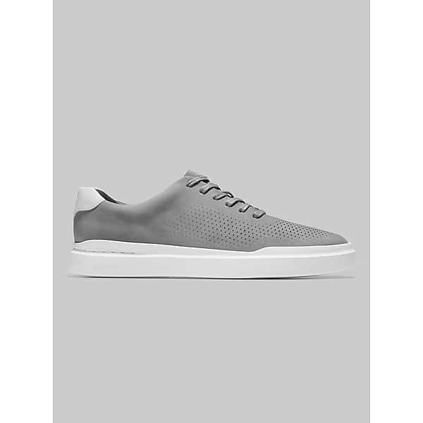Cole Haan Men's GrandPro Rally Laser Cut Lace-Up Sneakers Ironstone / Optic White - Size: 14 D-Width TMW434U40404