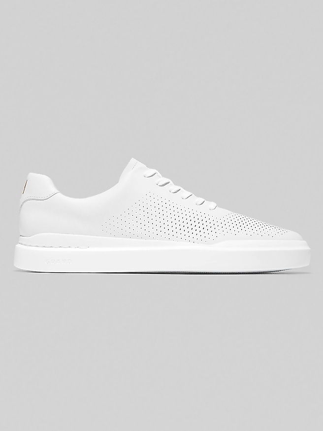 Cole Haan Men's GrandPro Rally Laser Cut Lace-Up Sneakers , White