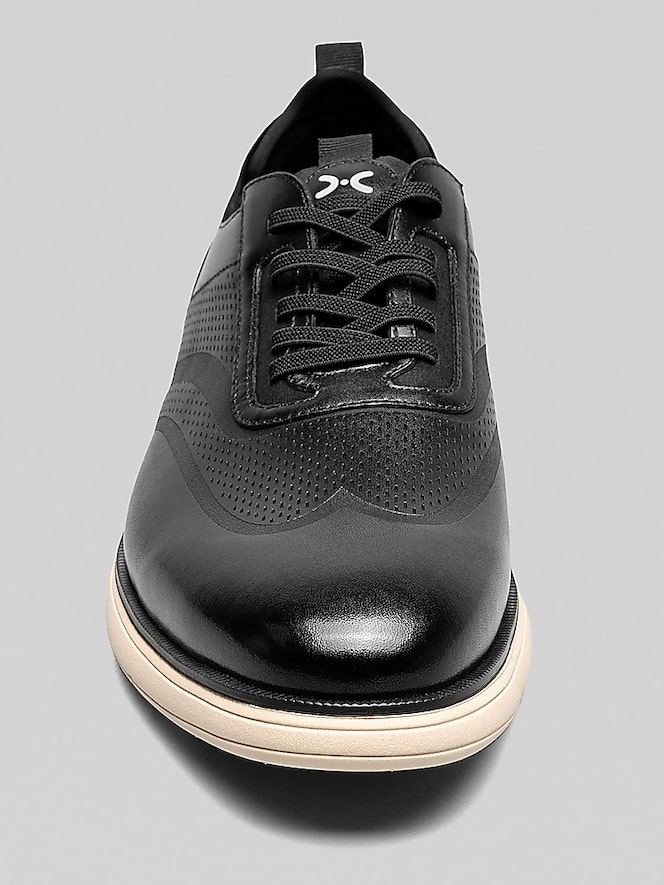 Stacy Adams Edgewood Leather Elastic Lace Wingtip Dress Sneakers