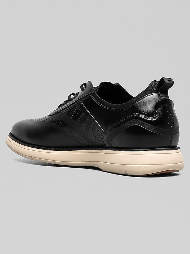 Stacy Adams Edgewood Leather Elastic Lace Wingtip Dress Sneakers