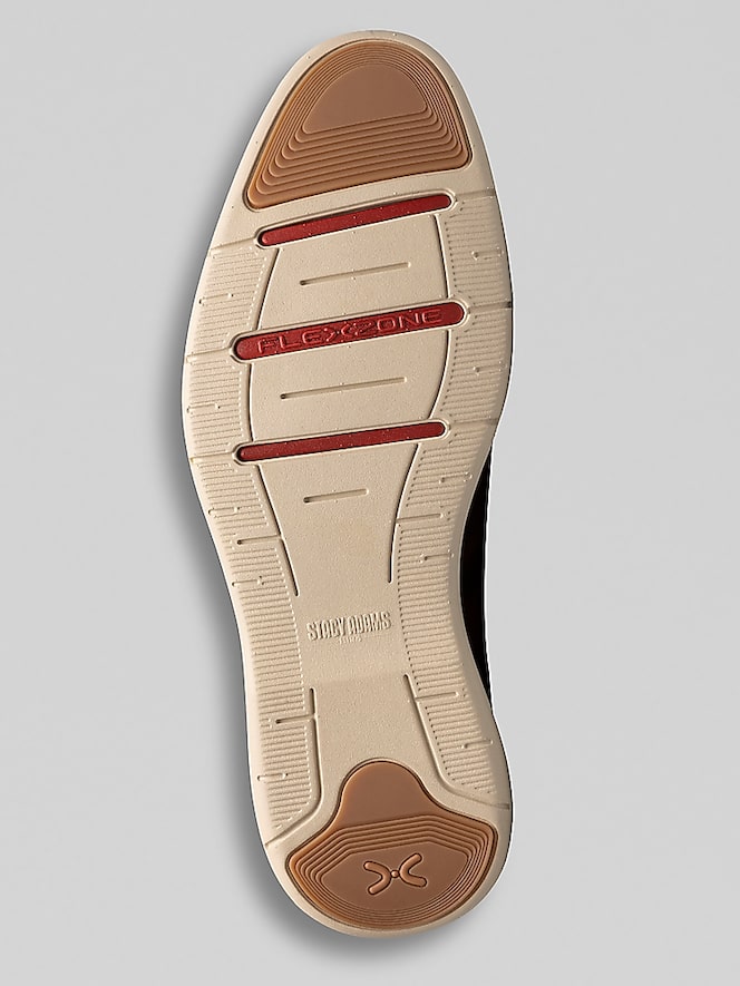 Stacy Adams Edgewood Leather Elastic Lace Wingtip Dress Sneakers, Tan - Image 3 of 9