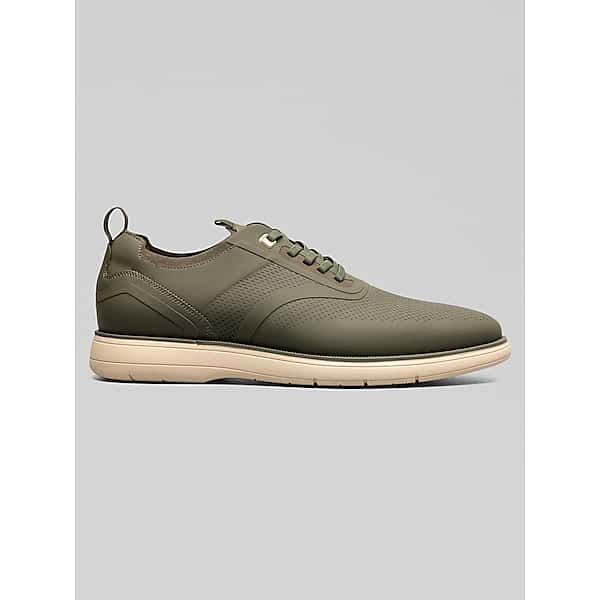 Stacy Adams Men's Everidge Plain Toe Elastic Lace Sneakers Olive - Size: 10 WIDE