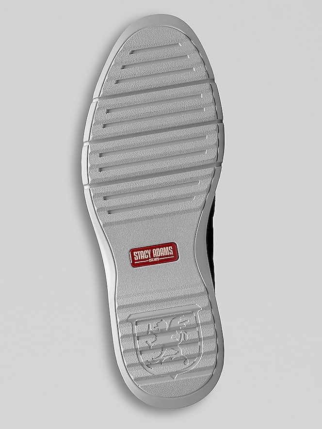 Stacy Adams Sync Leather Plain Toe Elastic Lace-Up Shoes