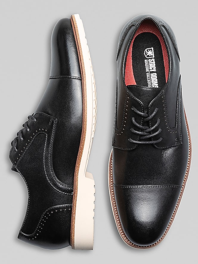 Stacy Adams Wesbridge Cap Toe Lace-Up Shoes, Black - Image 4 of 7