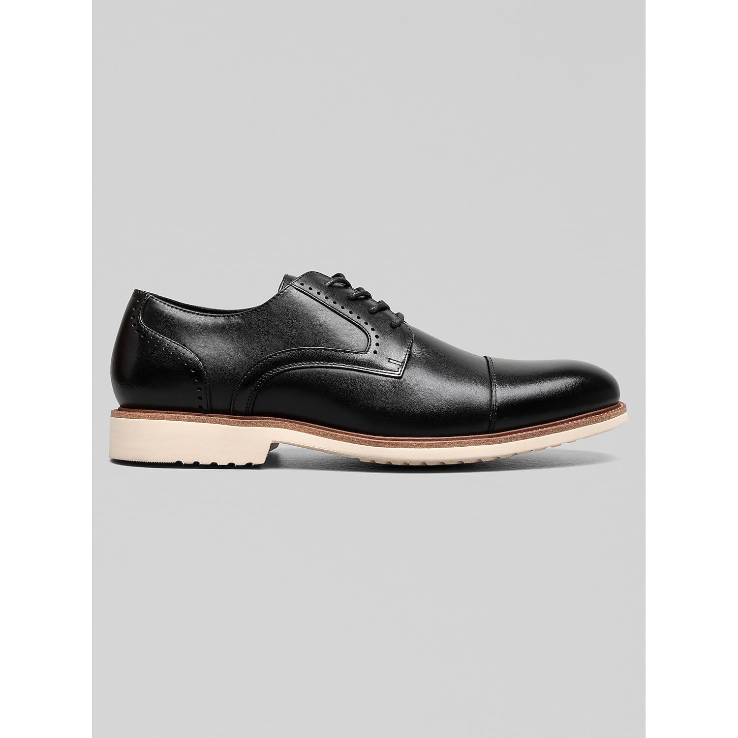 Stacy Adams Wesbridge Cap Toe Oxford Dress Shoes in Black – Leather Lace-Up Men’s Shoes, Size 10 D Width