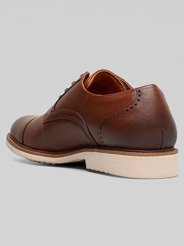 Stacy Adams Wesbridge Cap Toe Lace-Up Shoes, Chocolate - Tan