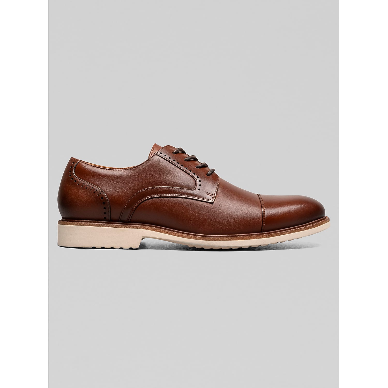 Stacy Adams Wesbridge Men’s Cap Toe Oxford Dress Shoes in Chocolate Tan Brown Leather – Lace-Up Oxfords Size 10.5 D Width