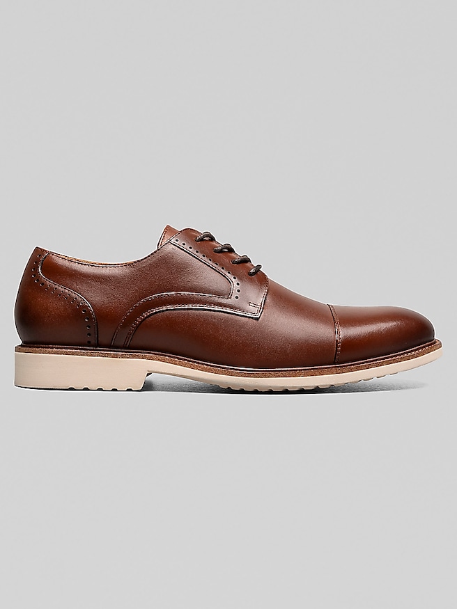 Stacy Adams Men's Wesbridge Cap Toe Lace-Up Shoes , Chocolate / Tan