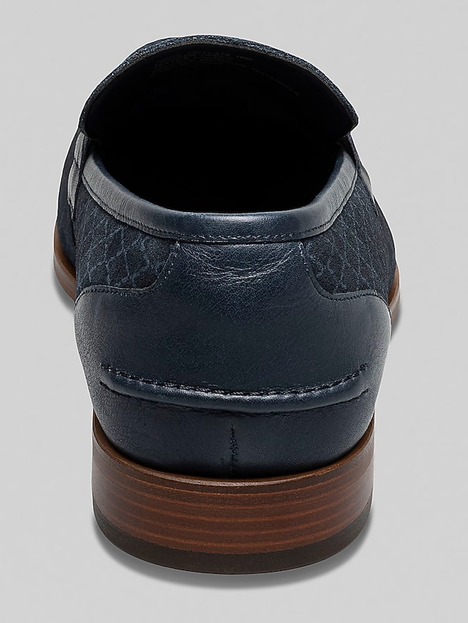 Stacy Adams Brinkley Suede Moc Toe Metal Bit Loafers