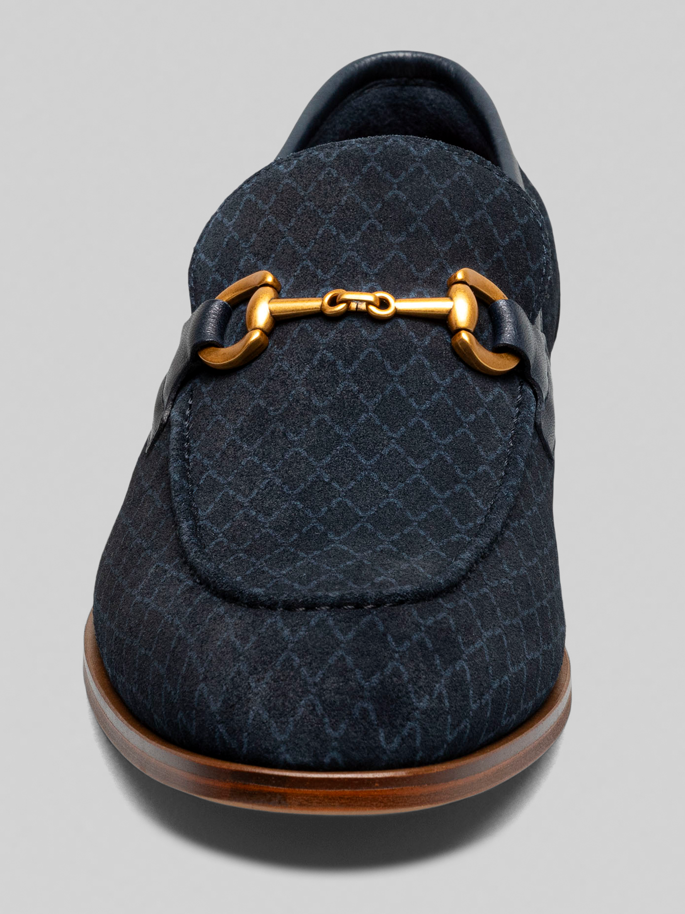 Brinkley Suede Moc Toe Metal Bit Loafers
