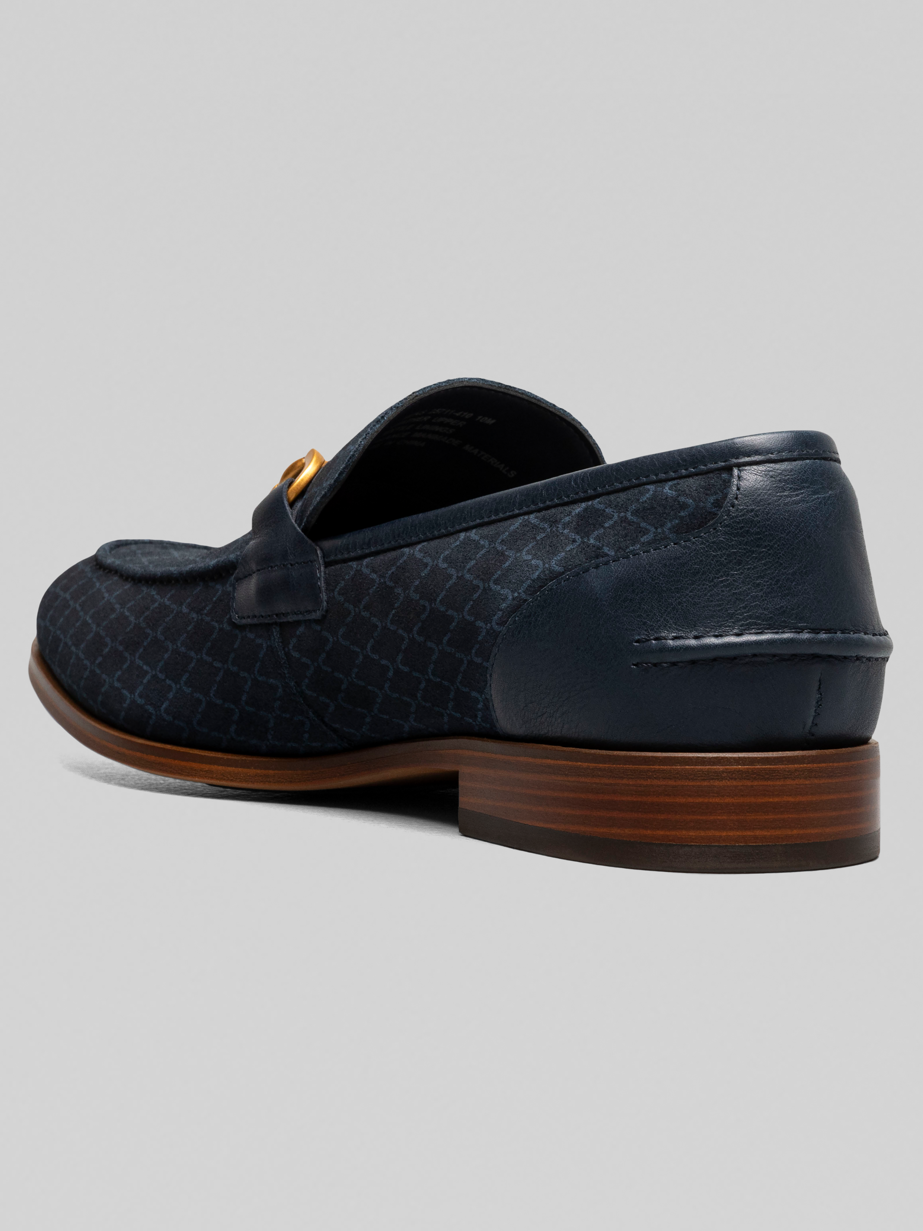 Brinkley Suede Moc Toe Metal Bit Loafers