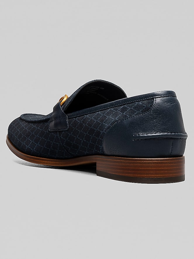 Stacy Adams Brinkley Suede Moc Toe Metal Bit Loafers