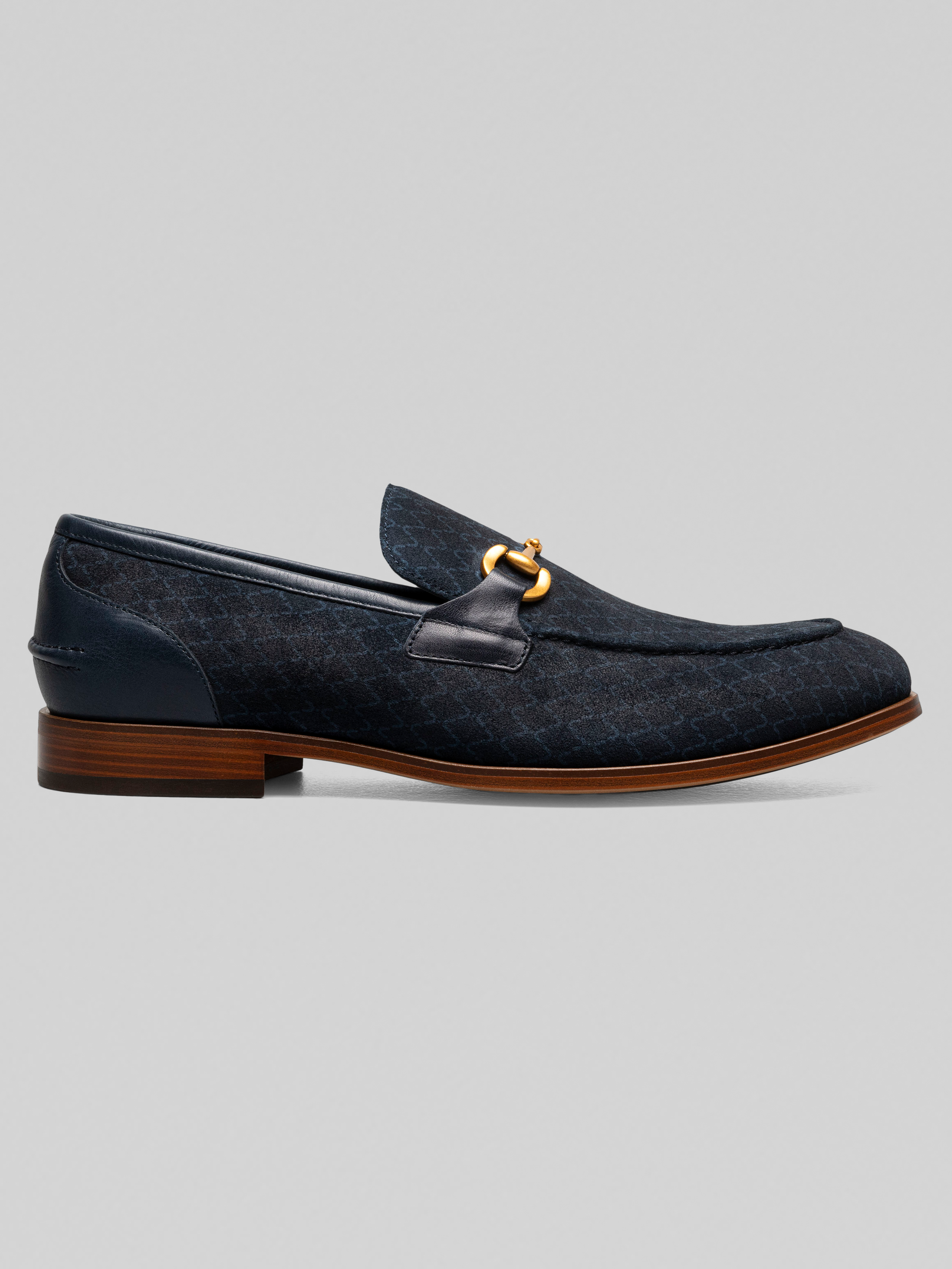 Brinkley Suede Moc Toe Metal Bit Loafers
