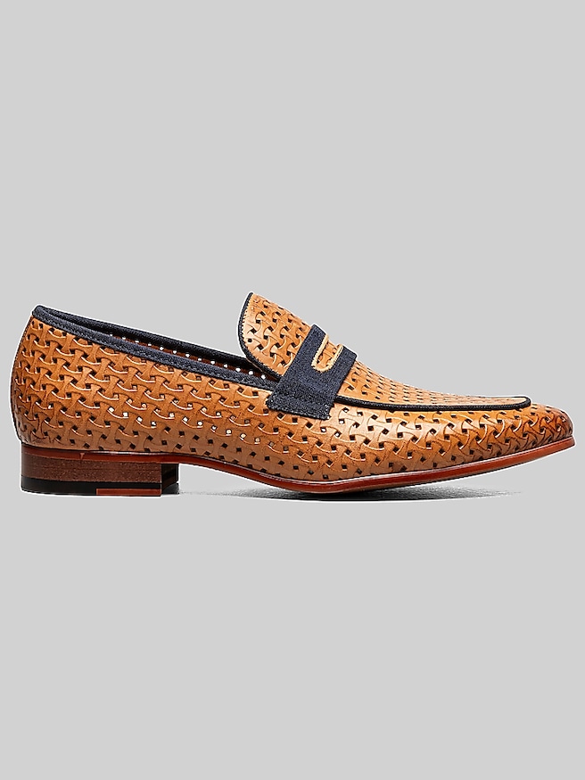 Stacy Adams Men's Winstead Moc Toe Saddle Loafers , Natural / Tan