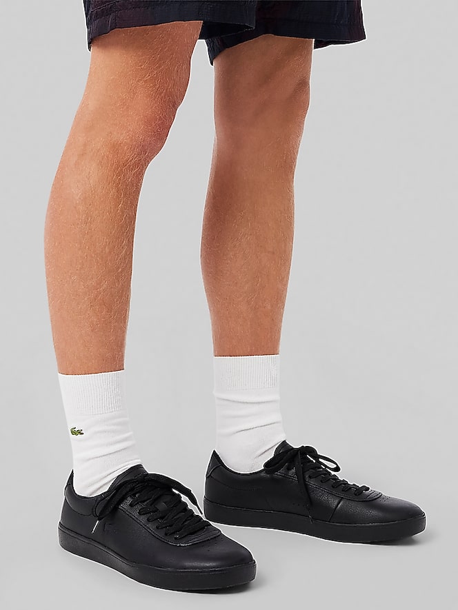 Lacoste Baseshot Evo Leather Lace-Up Sneakers